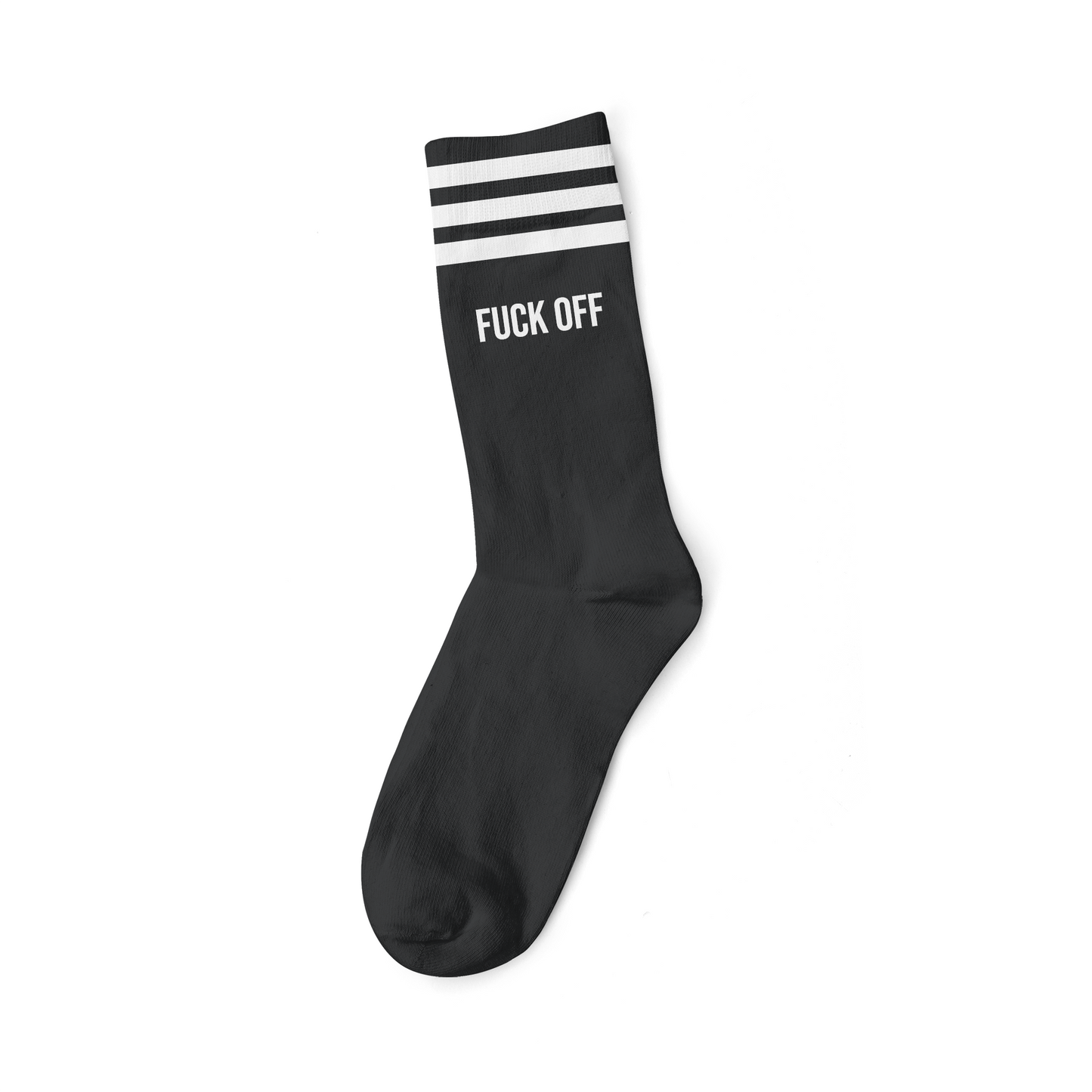 FUCK OFF WHITE - BLACK SOCKS