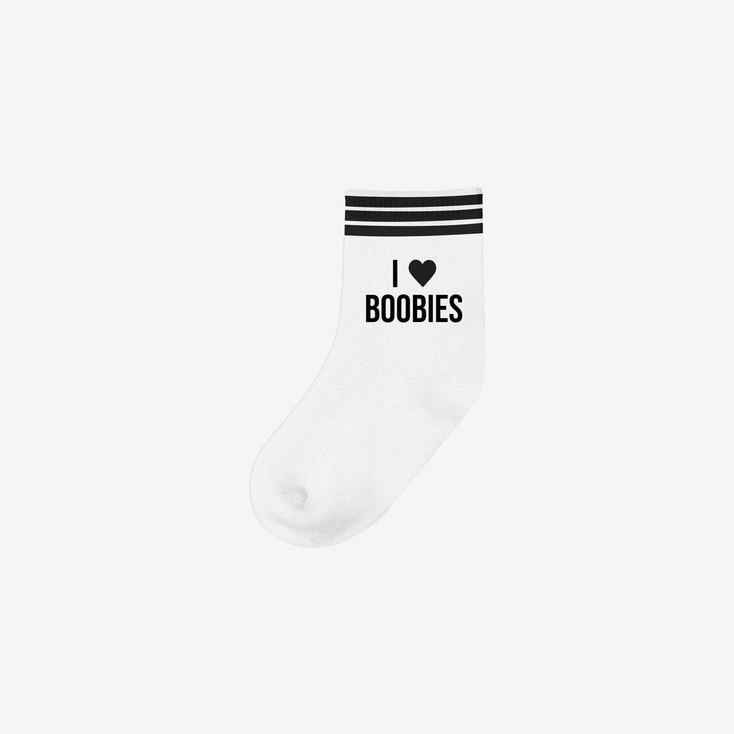 I đź–¤ BOOBIES - WHITE SOCKS