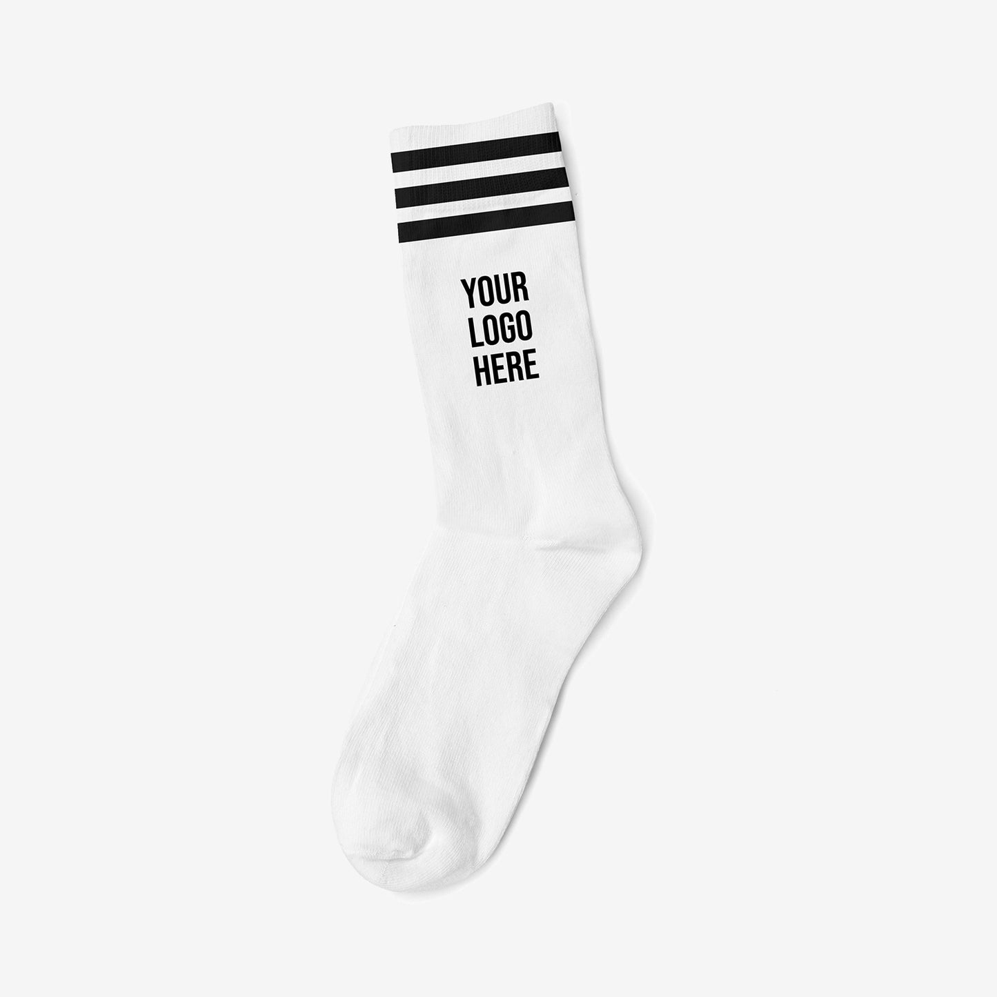 YOUR LOGO HERE BLACK - WHITE SOCKS