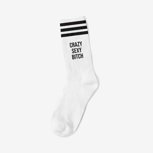 CRAZY SEXY BITCH BLACK - WHITE SOCKS