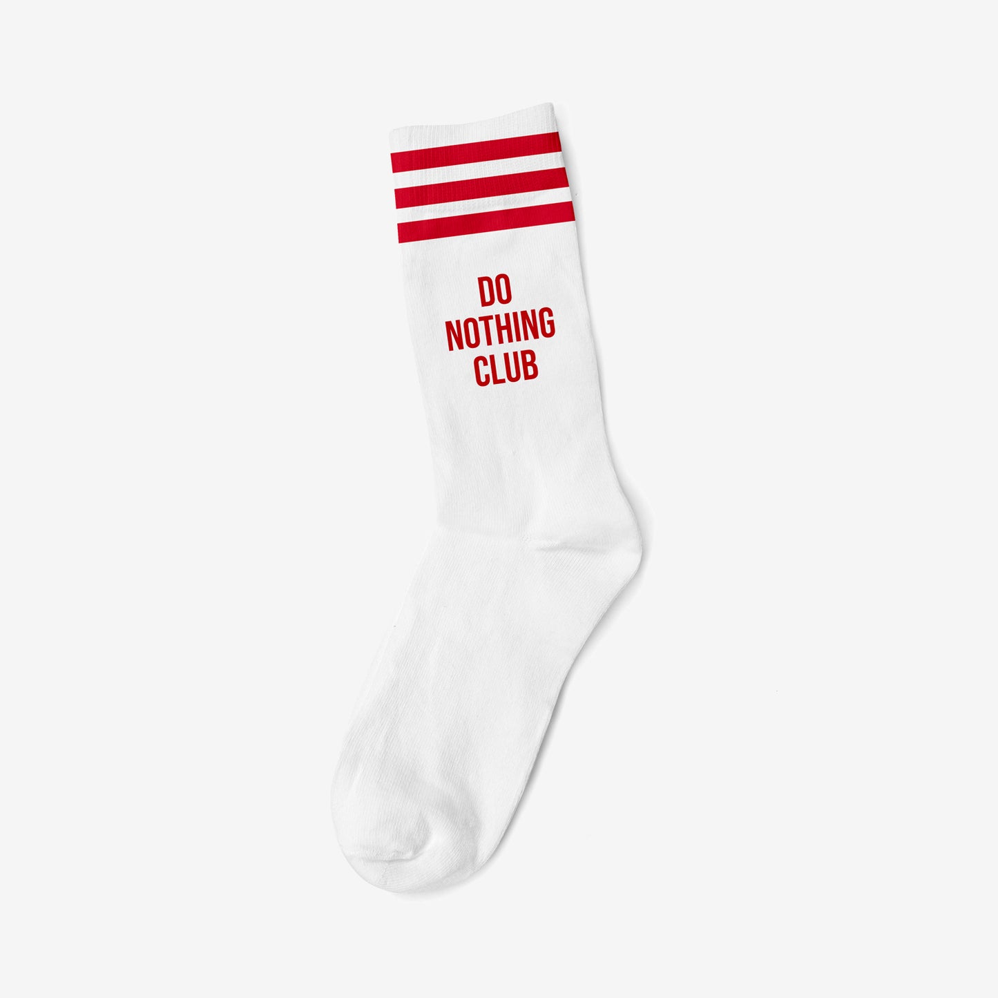 DO NOTHING CLUB RED - WHITE SOCKS