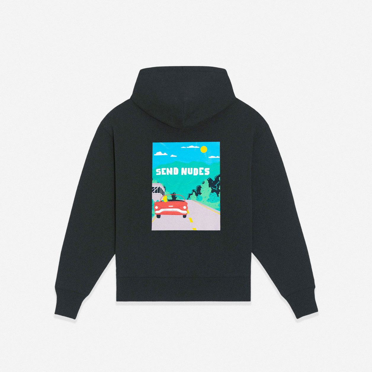 HOODIE SEND NUDES HILLS - BLACK