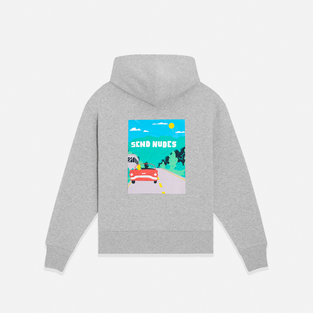SEND NUDES HILLS HOODIE - GRAY