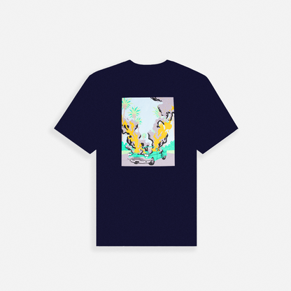 T-SHIRT BURN IN PARADISE - NAVY