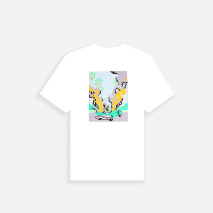 T-SHIRT BURN IN PARADISE - WHITE