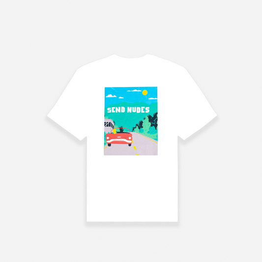 T-SHIRT SEND NUDES HILLS - WHITE