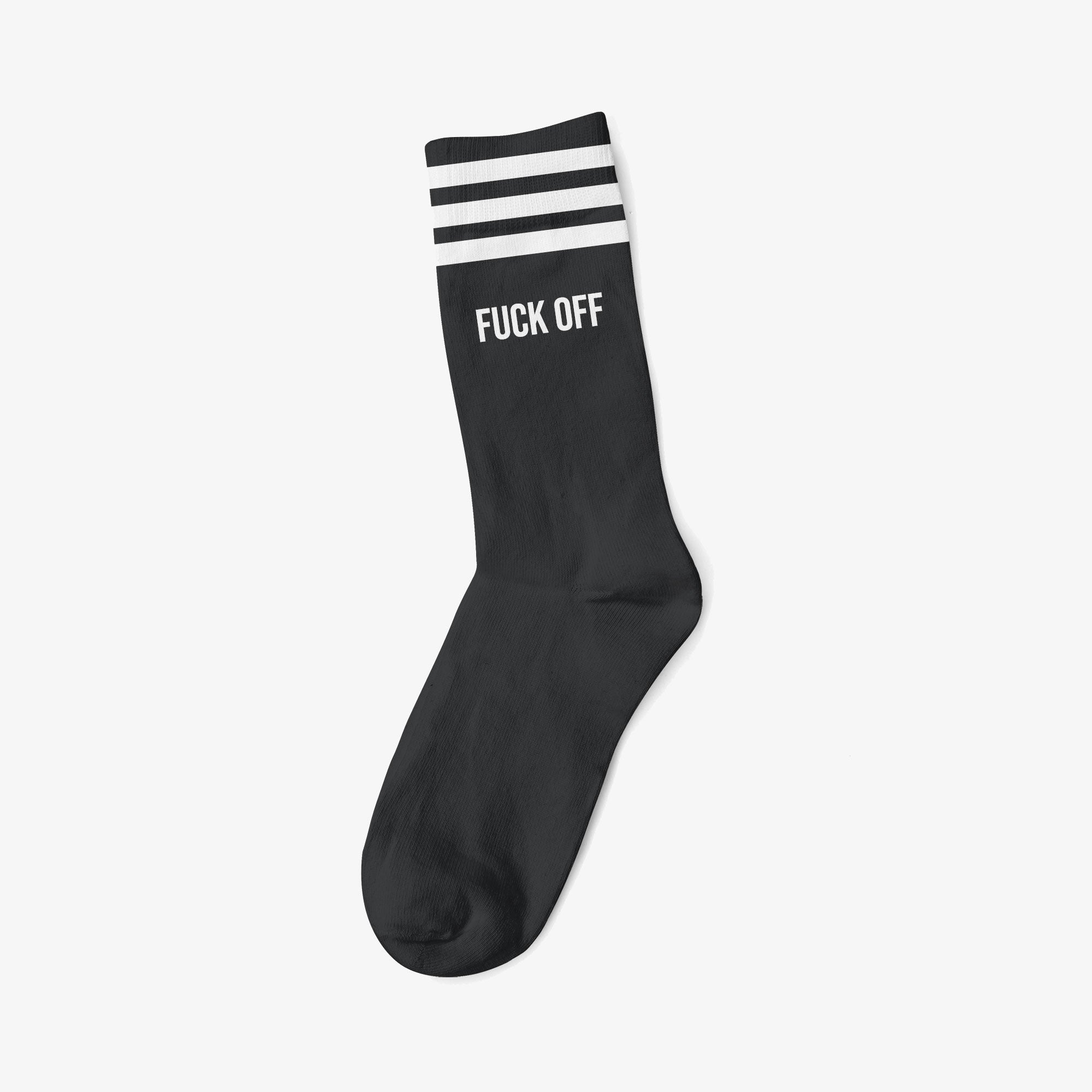 FUCK OFF WHITE - BLACK SOCKS