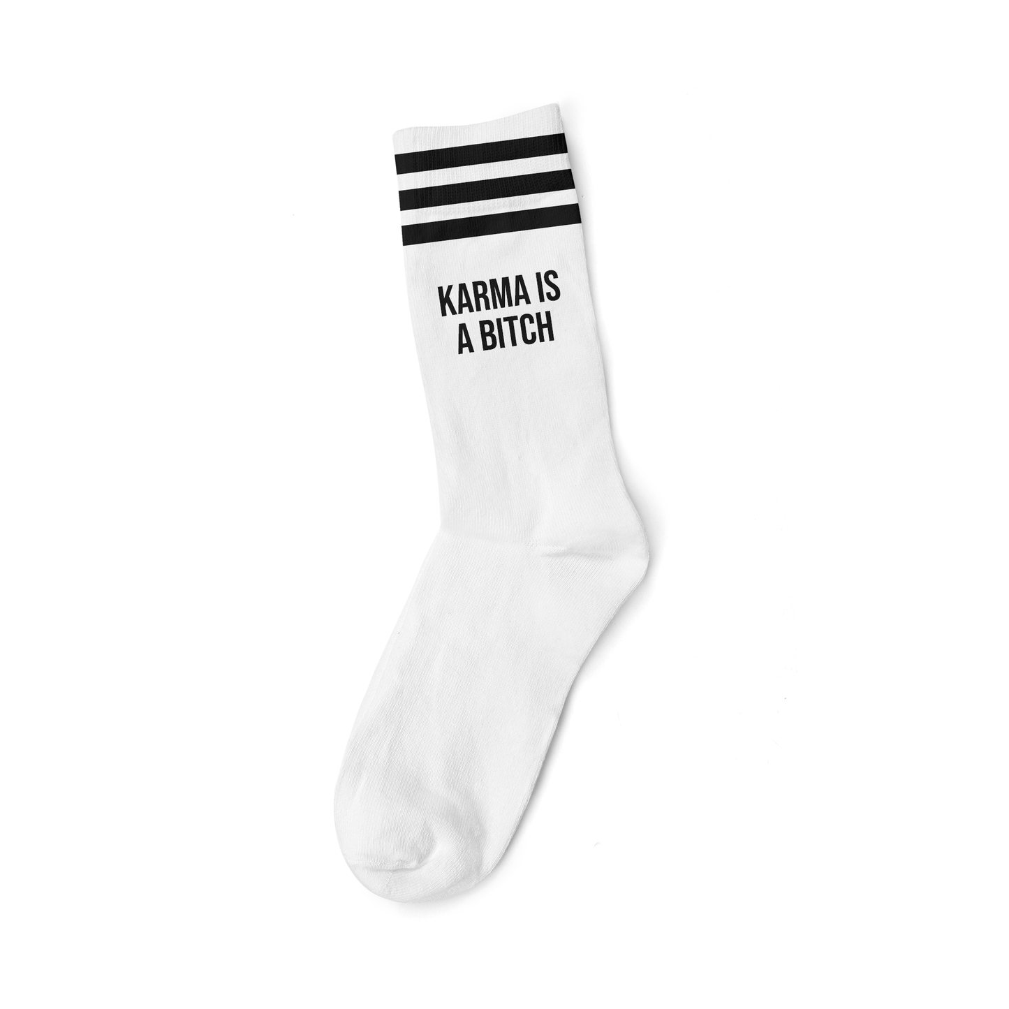 KARMA IS A BITCH BLACK - WHITE SOCKS