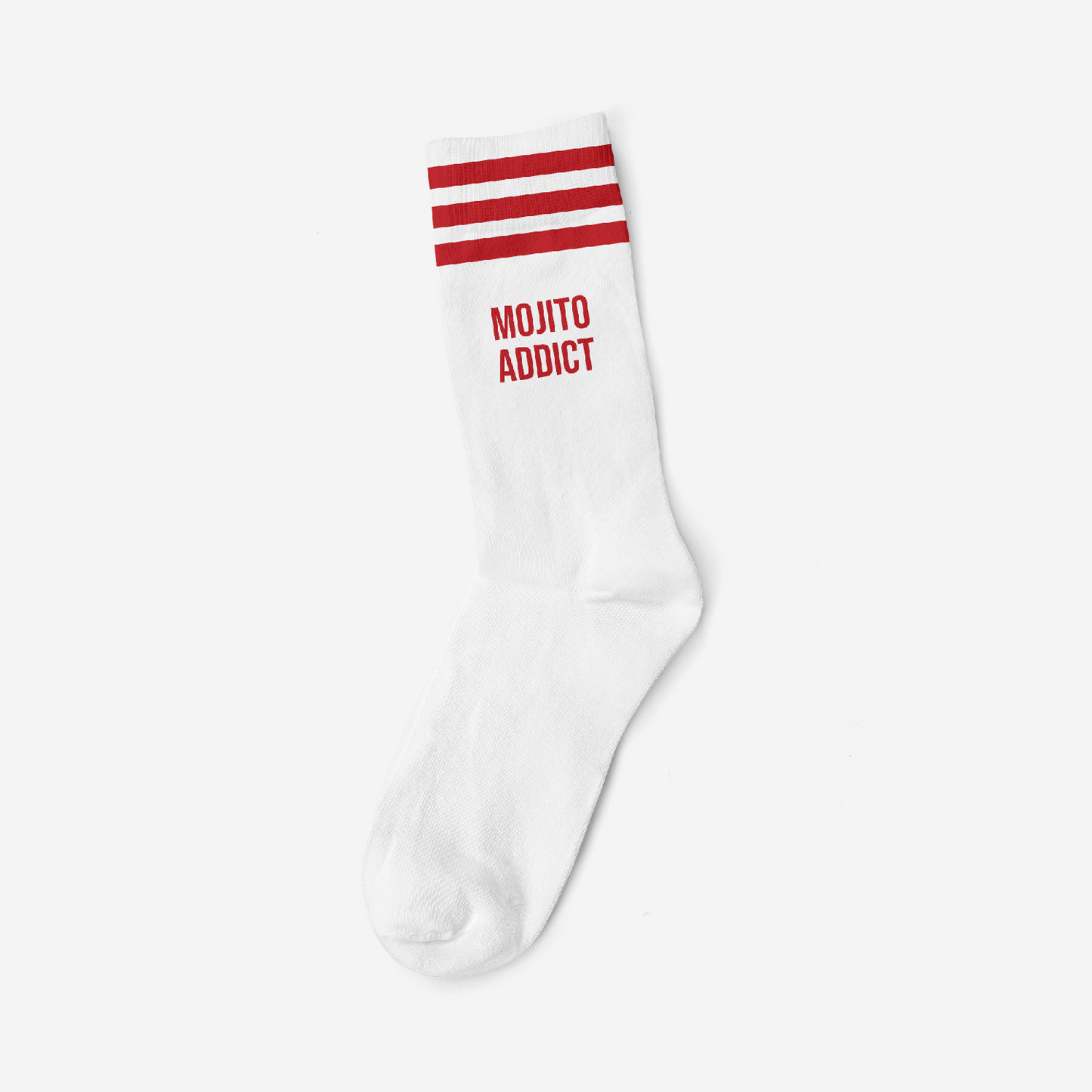 MOJITO ADDICT RED - WHITE SOCKS