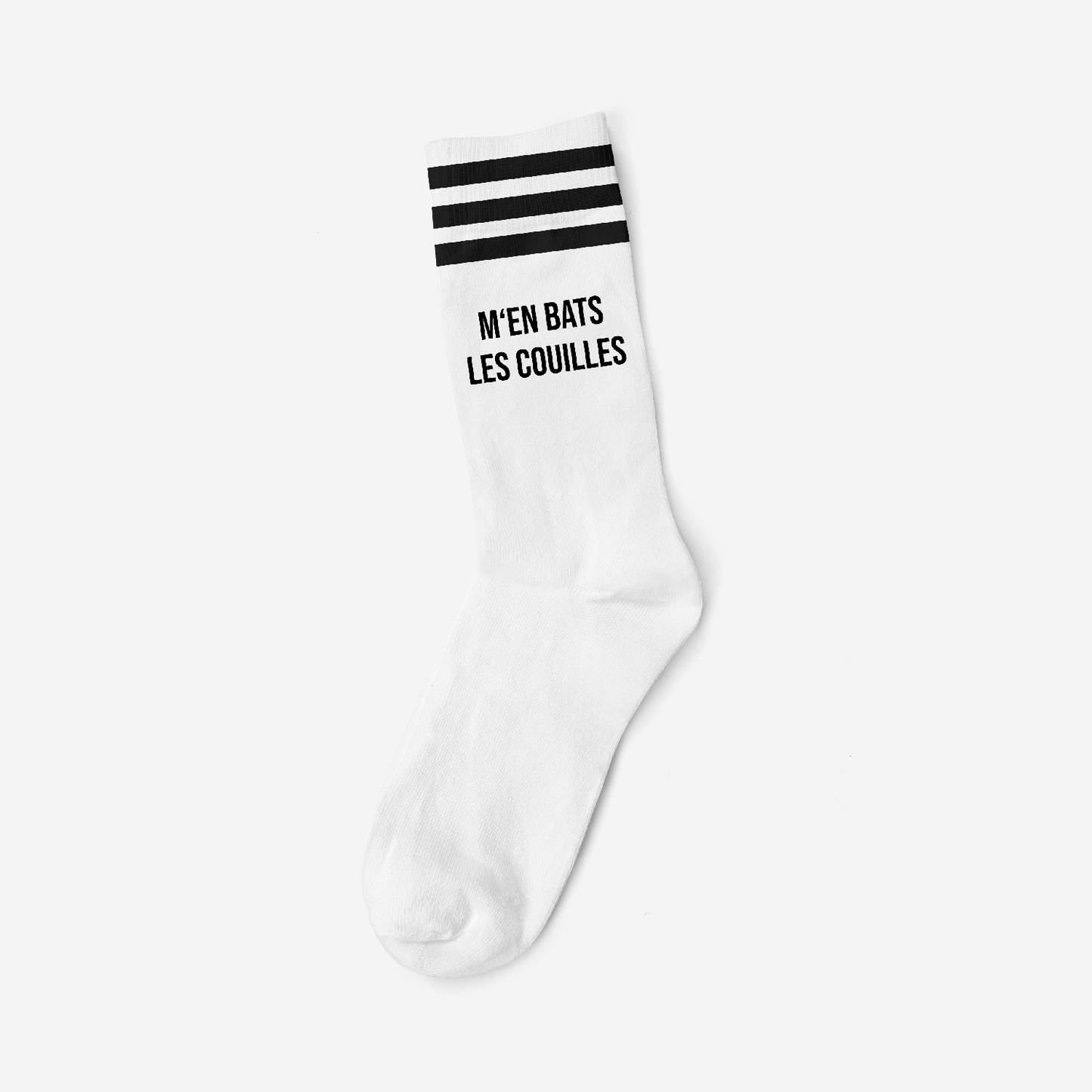 M'EN BATS LES COUILLES BLACK - WHITE SOCKS