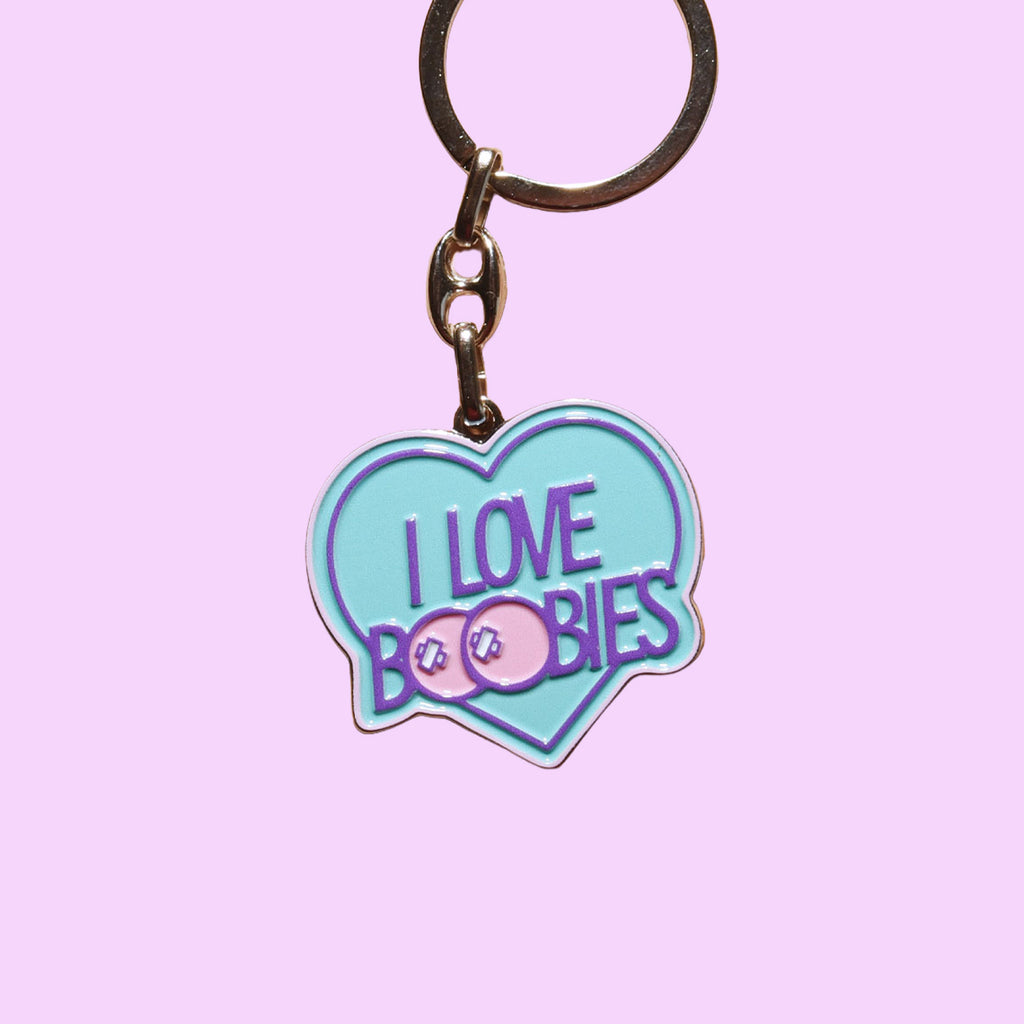PORTE CLES - I LOVE BOOBIES