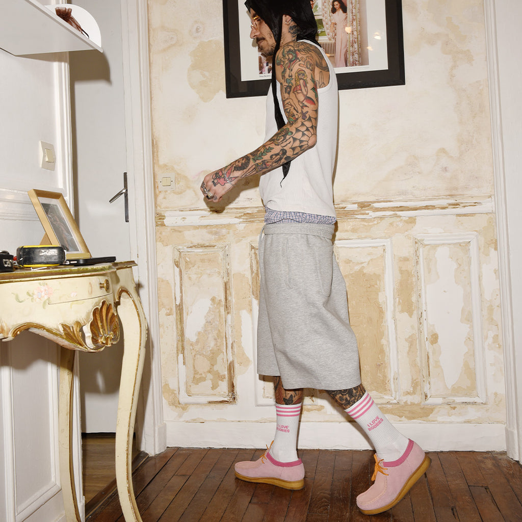 I LOVE BOOBIES PINK - WHITE SOCKS