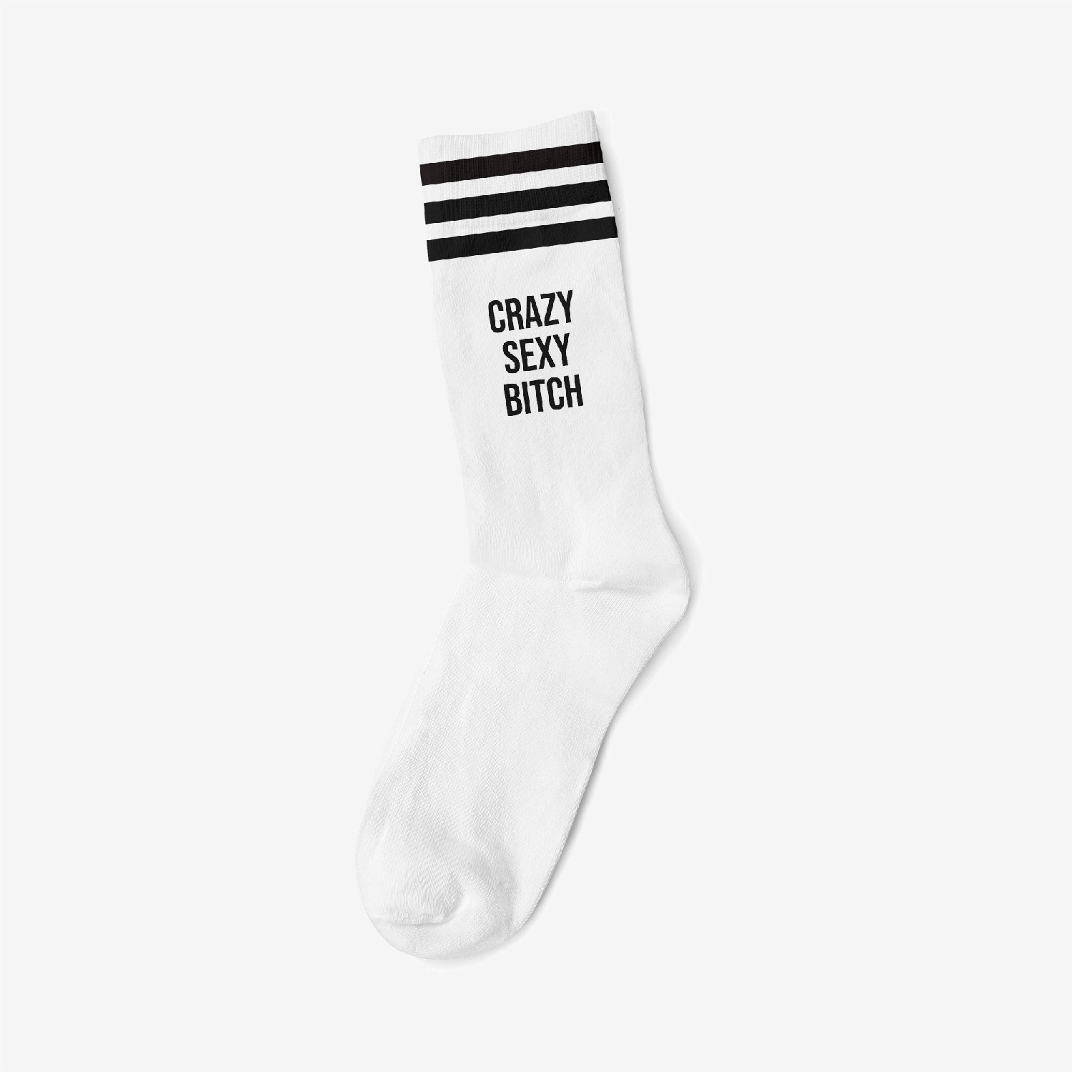 CRAZY SEXY BITCH BLACK - WHITE SOCKS