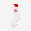 FIRST CLASS BITCH RED - WHITE SOCKS