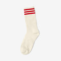 CLASSIC SOCKS RED - OFF WHITE