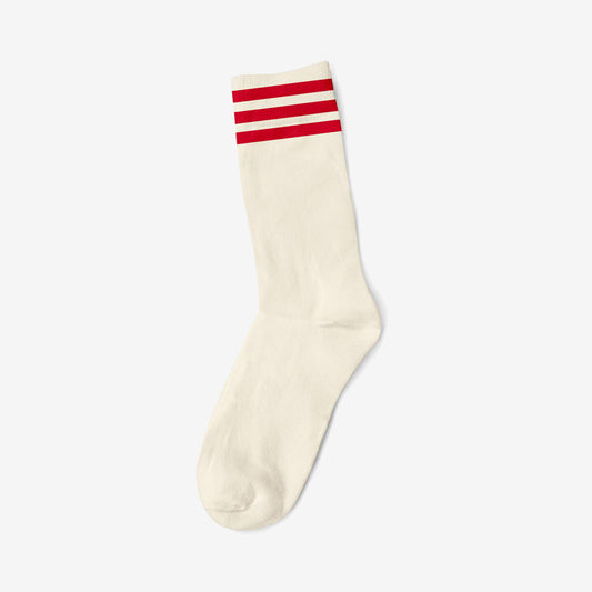 CLASSIC SOCKS RED - OFF WHITE